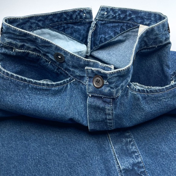 Vintage S.C. Surplus Midi Denim Jean Skirt Womens 7/8 A-Line Retro Teacher Skirt - Picture 3 of 8